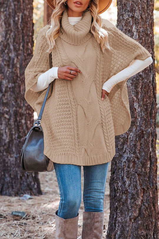 Heidi-Mode | Fashion Solide Patchwork Rollkragenoberteile