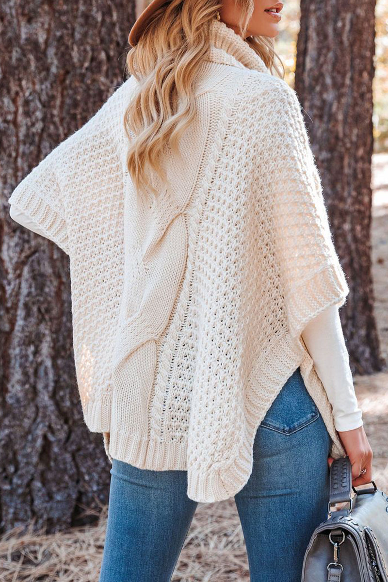 Heidi-Mode | Fashion Solide Patchwork Rollkragenoberteile