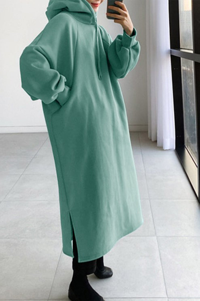 Heidi-Mode | Mode Casual Einfarbig Einfarbigen Kapuzenkragen Hoodies - 4 Farben