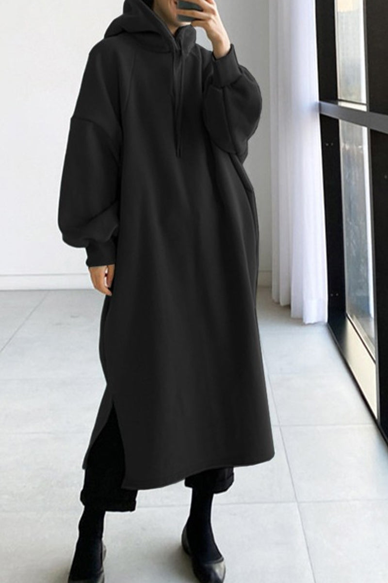 Heidi-Mode | Mode Casual Einfarbig Einfarbigen Kapuzenkragen Hoodies - 4 Farben