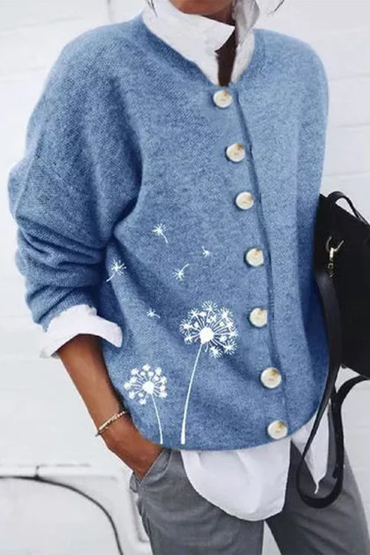 Heidi-Mode | Party Print Patchwork V-Hals Cardigans - 3 Farben