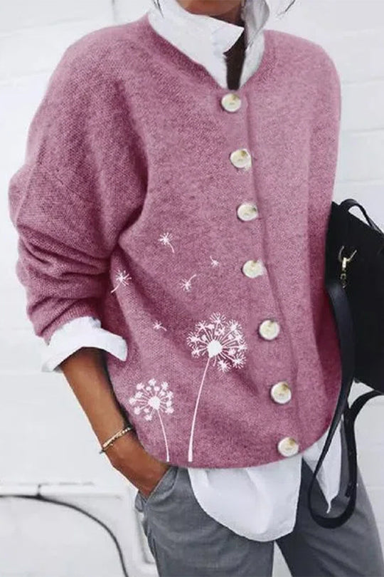 Heidi-Mode | Party Print Patchwork V-Hals Cardigans - 3 Farben