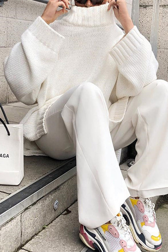 Heidi-Mode | Lässige Unifarbene Rollkragenpullover