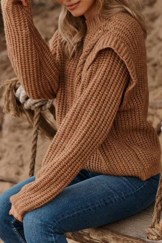 Heidi-Mode | Süß Elegant Einfarbig Patchwork O-Hals Tops