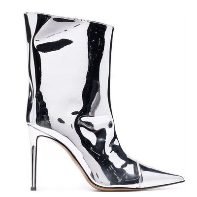 Heidi-Mode | Nachtclub Ankle Boots Spitzefersen 9Cm Magic Paint Leder
