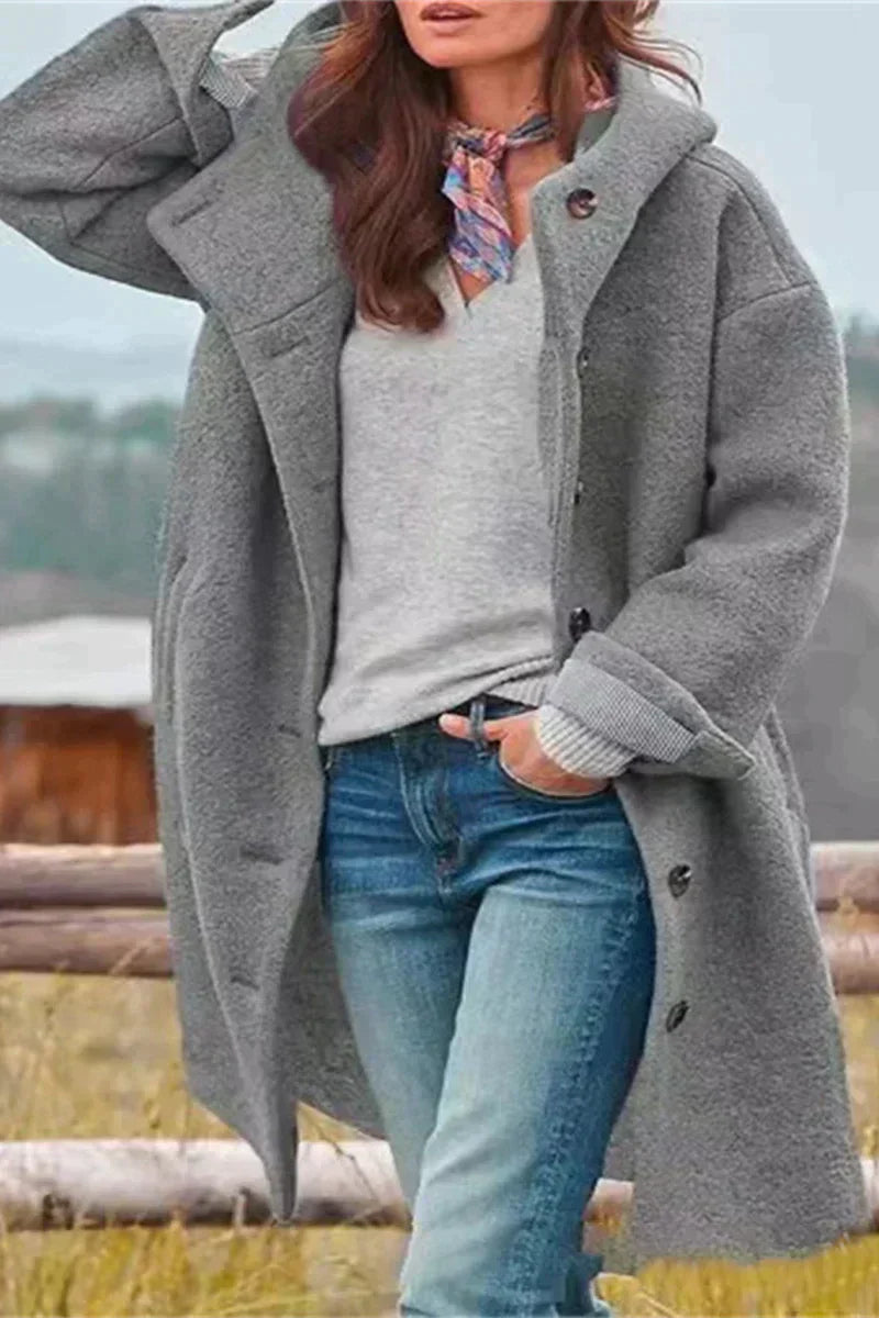 Heidi-Mode | Lavin Eleganter Einfarbiger Mantel