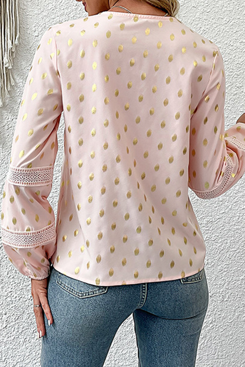 Heidi-Mode | Street Solide Ausgehöhlte V-Neck Tops