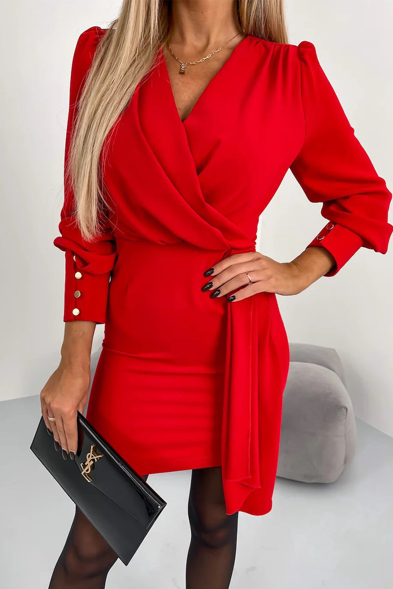 Heidi-Mode | Elegantes Kleid mit Reißverschluss und V-Ausschnitt