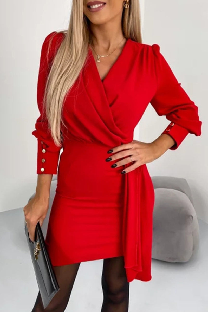 Heidi-Mode | Elegantes Kleid mit Reißverschluss und V-Ausschnitt