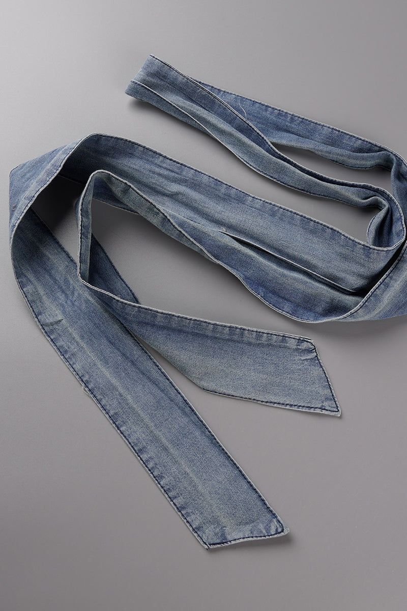 Heidi-Mode | Street Solid Make Old V-Ausschnitt Kurzarm Hoch Taille Locker Jeans Overalls