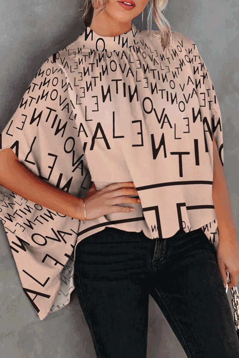 Heidi-Mode | Casual Print Druck O-Hals Blusen - 10 Farben