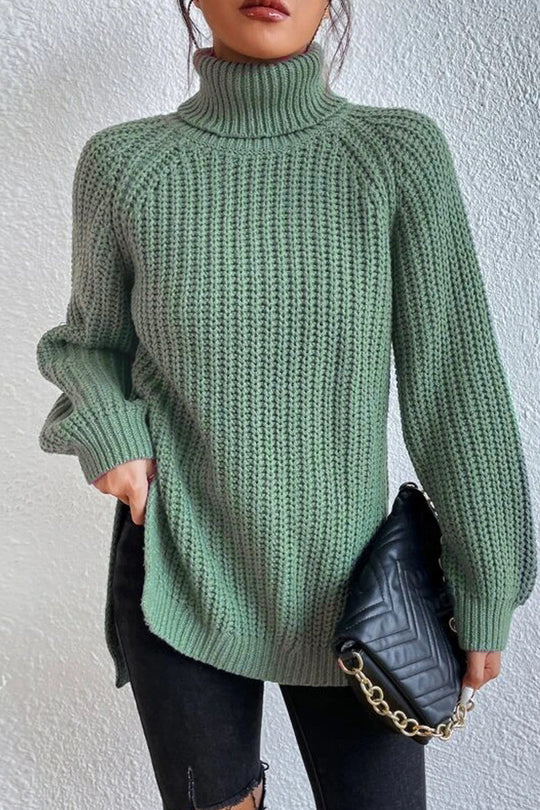 Heidi-Mode | Lässige Einfarbige Grundlegende Rollkragenpullover - 5 Farben