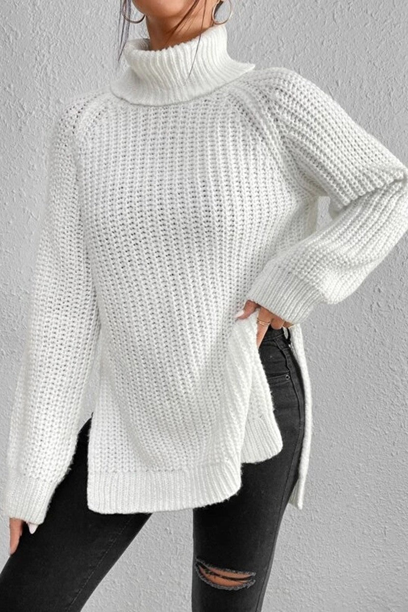 Heidi-Mode | Lässige Einfarbige Grundlegende Rollkragenpullover - 5 Farben