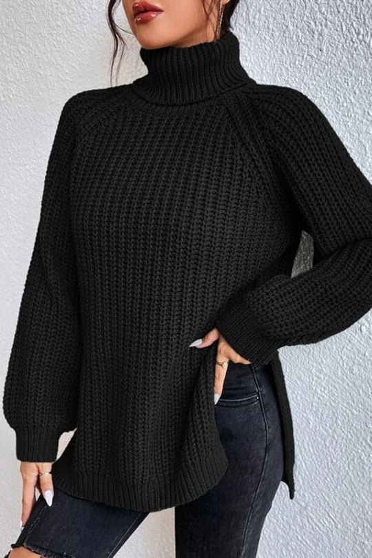Heidi-Mode | Lässige Einfarbige Grundlegende Rollkragenpullover - 5 Farben