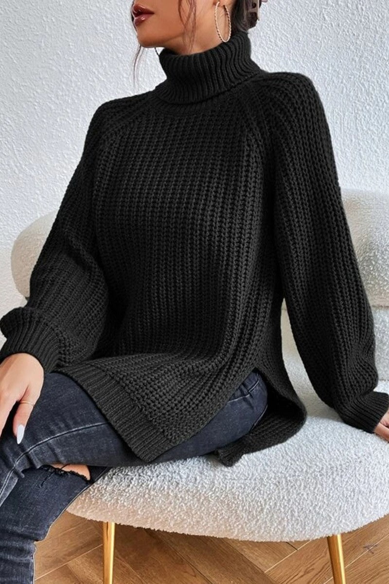 Heidi-Mode | Lässige Einfarbige Grundlegende Rollkragenpullover - 5 Farben