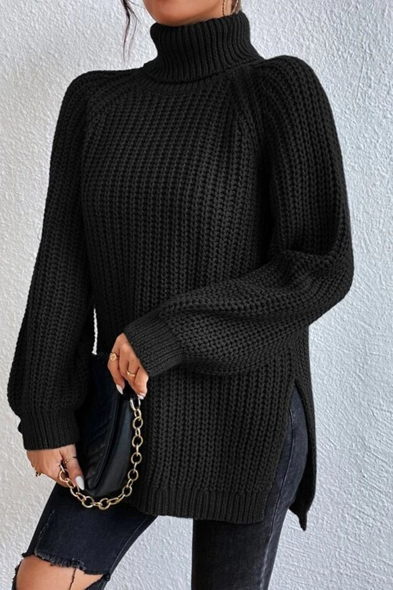 Heidi-Mode | Lässige Einfarbige Grundlegende Rollkragenpullover - 5 Farben