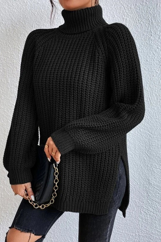 Heidi-Mode | Lässige Einfarbige Grundlegende Rollkragenpullover - 5 Farben