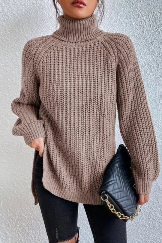 Heidi-Mode | Lässige Einfarbige Grundlegende Rollkragenpullover - 5 Farben