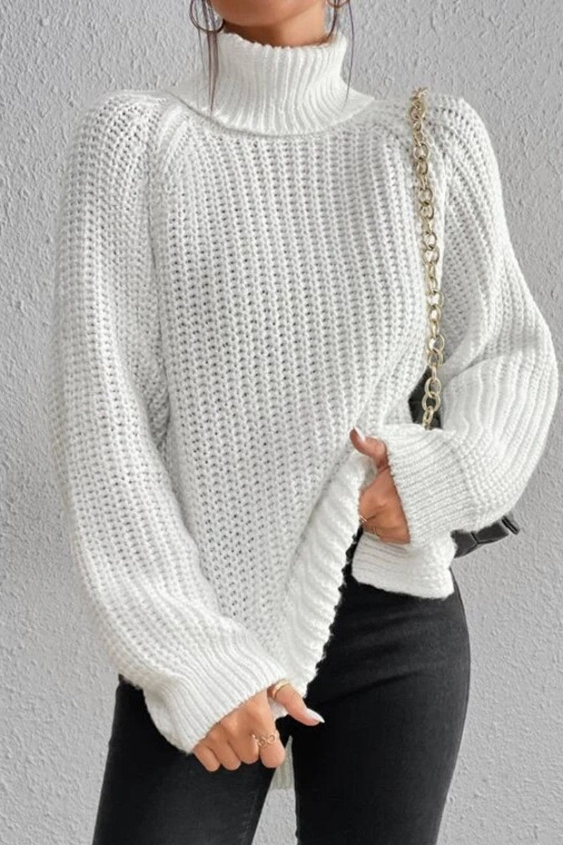 Heidi-Mode | Lässige Einfarbige Grundlegende Rollkragenpullover - 5 Farben