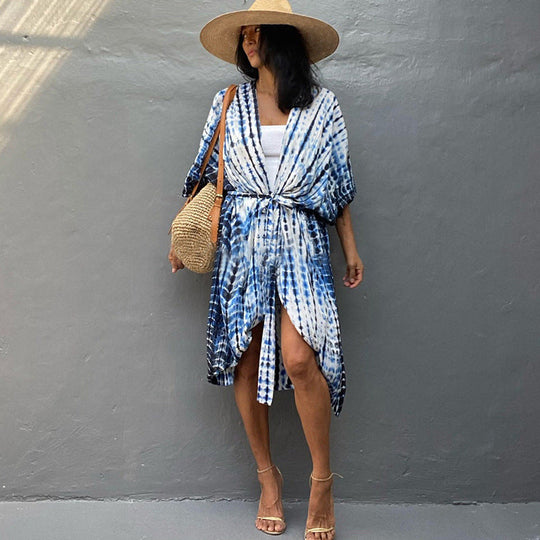 Heidi-Mode | Glamouröse Sonnenschutz Resort Strandkleid Cover Up