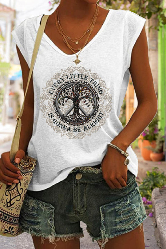 Heidi-Mode | Hippie Crew Neck Ärmelloses Tanktop