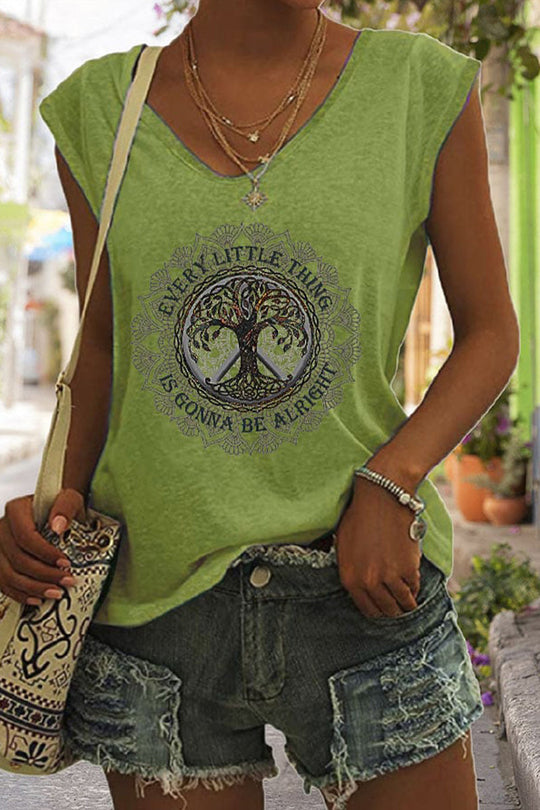 Heidi-Mode | Hippie Crew Neck Ärmelloses Tanktop
