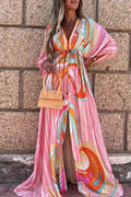 Heidi-Mode | College Vacation Print Frenulum Strandkleid Kleider