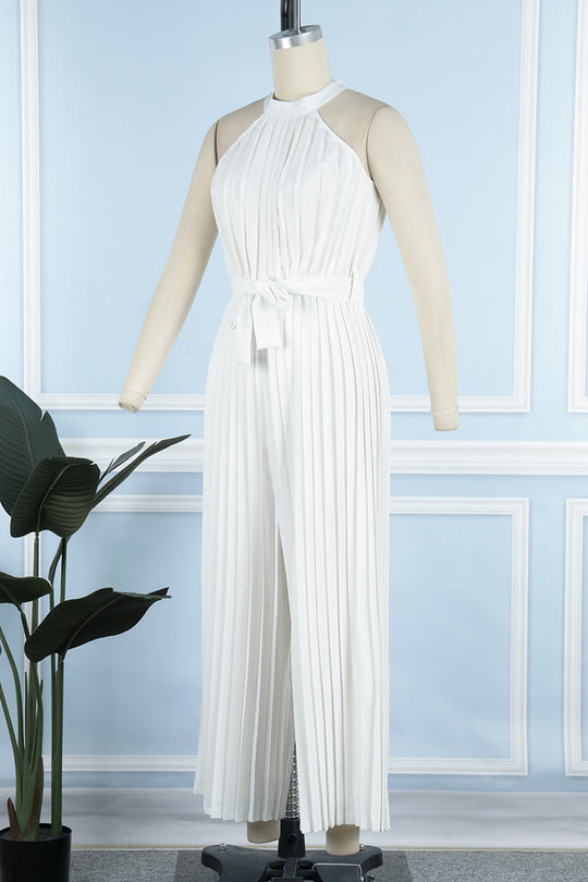 Heidi-Mode | Lässige Einfachheit Einfarbige Frenulum Falten Halter Lose Jumpsuits - 6 Farben