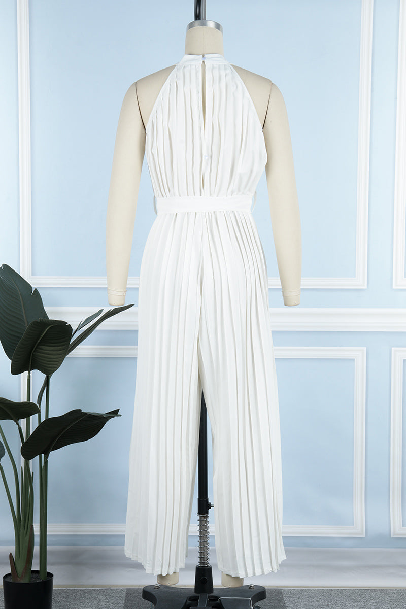 Heidi-Mode | Lässige Einfachheit Einfarbige Frenulum Falten Halter Lose Jumpsuits - 6 Farben