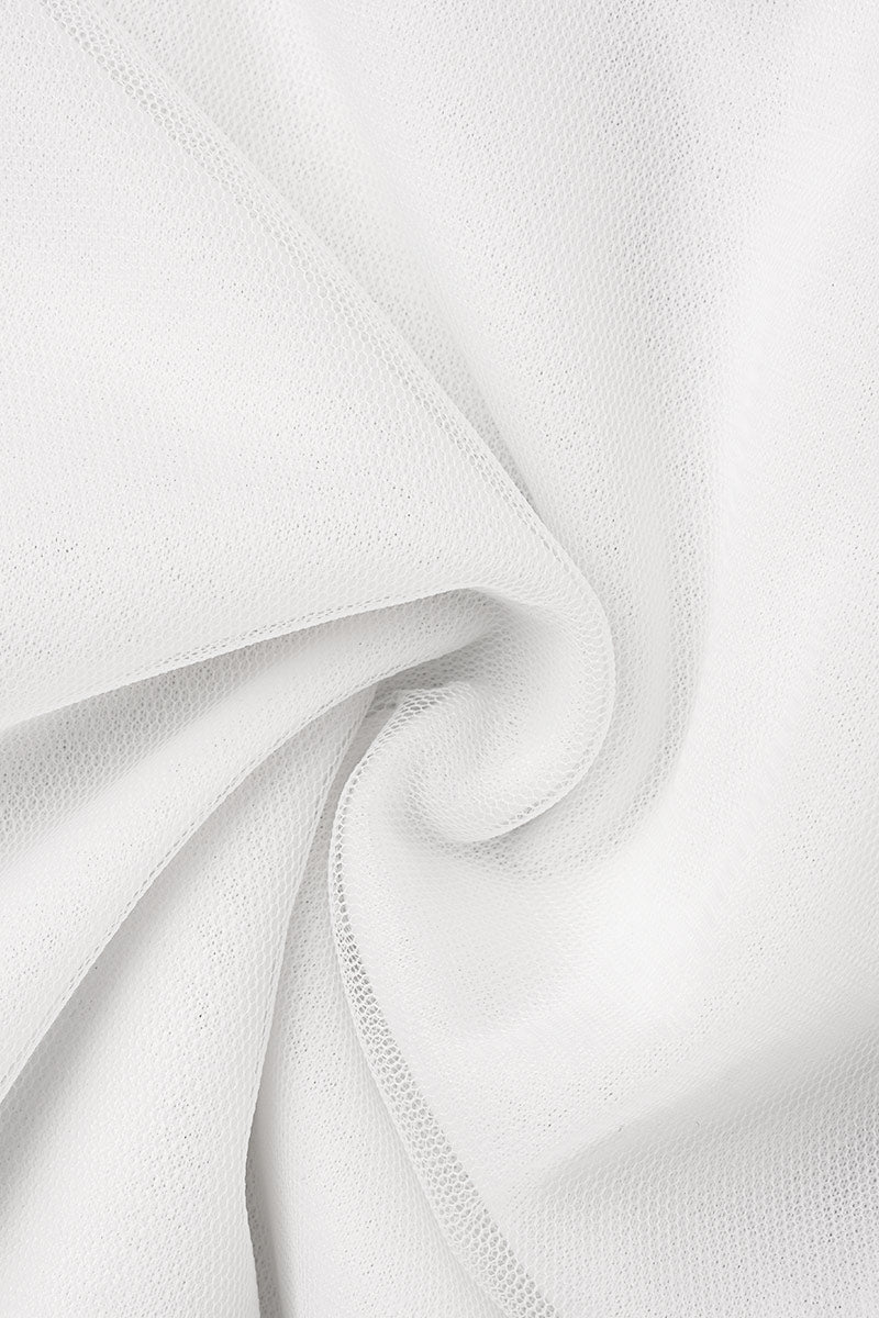 Heidi-Mode | Süß Elegante Einfarbige Mesh V-Ausschnitt Ungleichmäßiges Kleid Kleider- 3 Farben