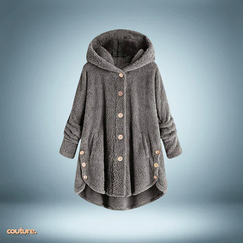 Heidi-Mode | Jacke mit Knöpfen und Kapuze