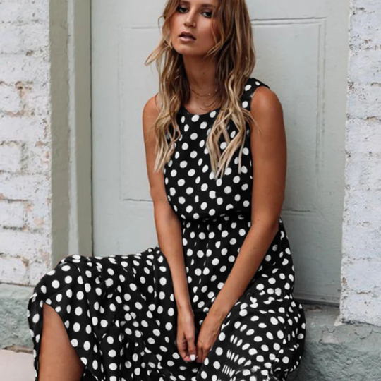 Heidi-Mode | Elegantes Sommerkleid mit Pünktchen