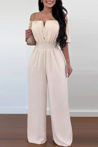 Kurze Ärmel Off-Shoulder Regular Overall