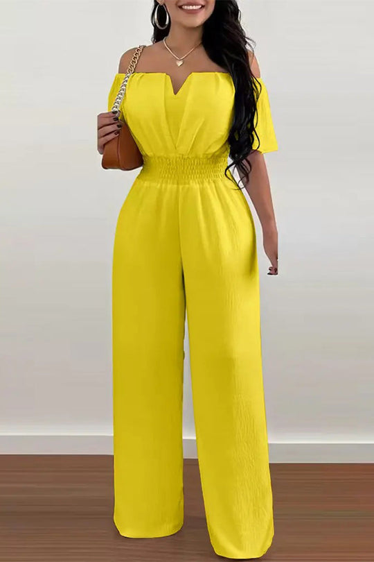 Kurze Ärmel Off-Shoulder Regular Overall