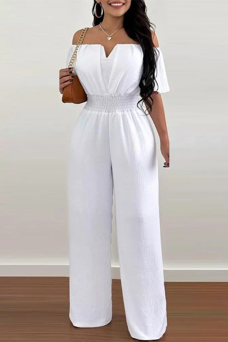 Kurze Ärmel Off-Shoulder Regular Overall