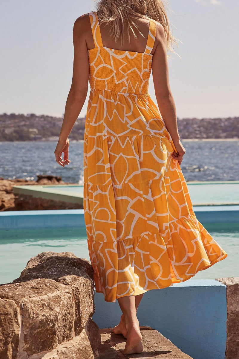 Heidi-Mode | Fashion Street Punkt Patchwork Spaghetti-Träger Bedruckte Kleider