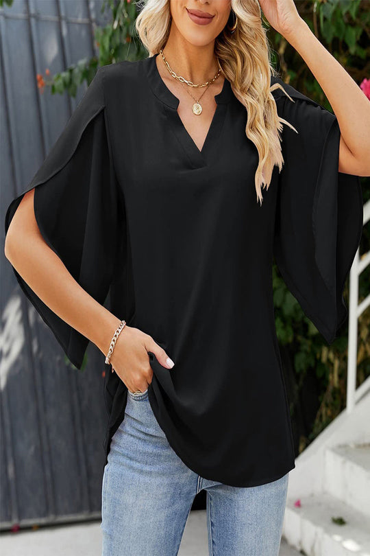 Heidi-Mode | Süß Elegant Solid Stringy Selvedge V-Ausschnitt Tops