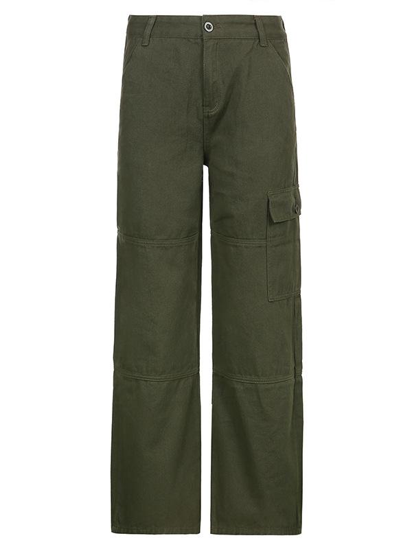 Heidi-Mode | Straight Cargo Jeans Mit Patchtaschen