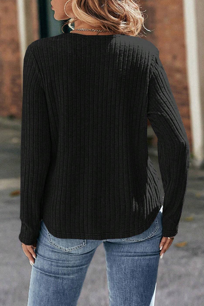 Heidi-Mode | Lässig Einfarbig Spitze O-Hals Tops - 5 Farben
