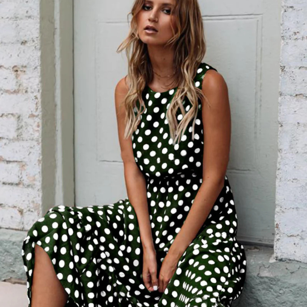 Heidi-Mode | Elegantes Sommerkleid mit Pünktchen