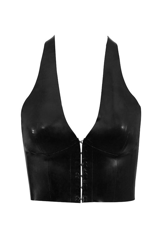 Heidi-Mode | Schwarzes Latex Grime Top