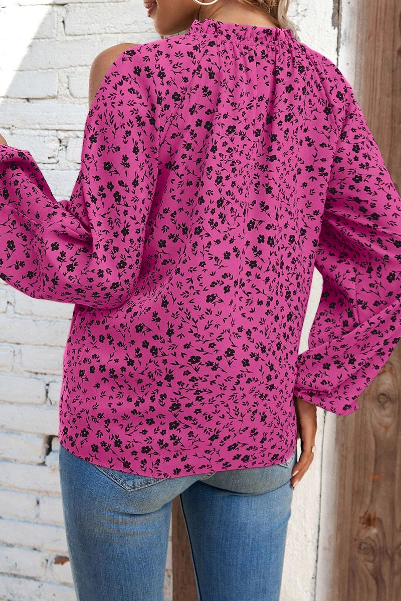 Heidi-Mode | Süßes Druck Patchwork O-Hals Tops