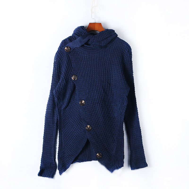 Damen Strickjacke mit asymmetrischem Schnitt und Kragen Heidi-Mode
