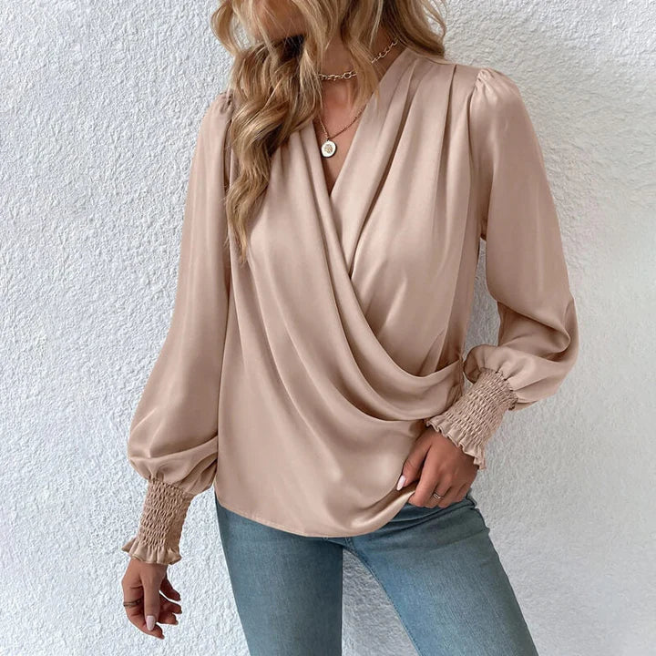 elegante gekreuzte Bluse