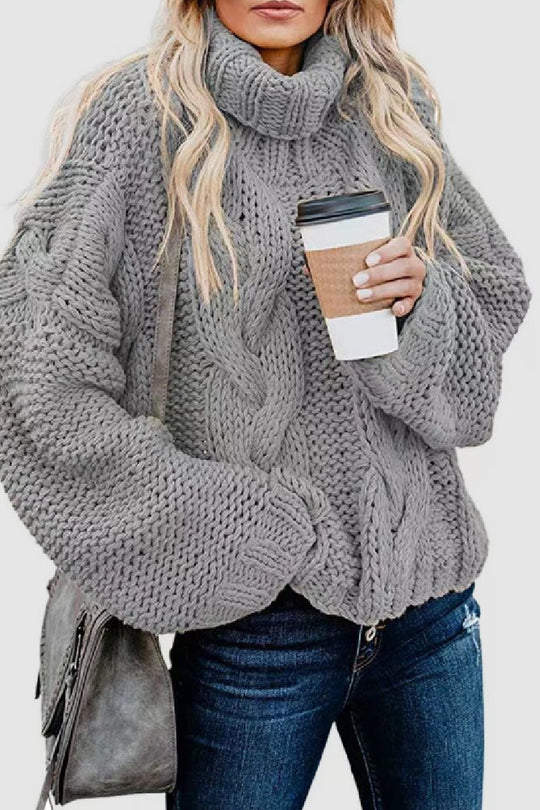 Heidi-Mode | Lässige Einfarbige Patchwork Rollkragenoberteile - 9 Farben