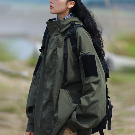 Heidi-Mode | Übergroße Wasserdichte Jacke Mit Reißverschluss