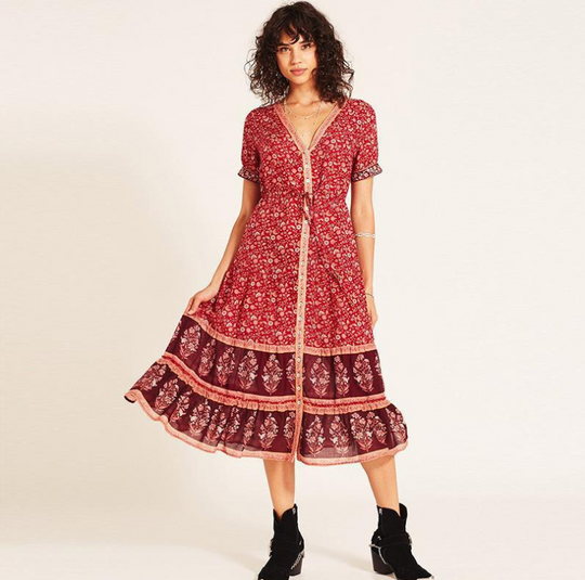 Bohemianisches Druckkleid