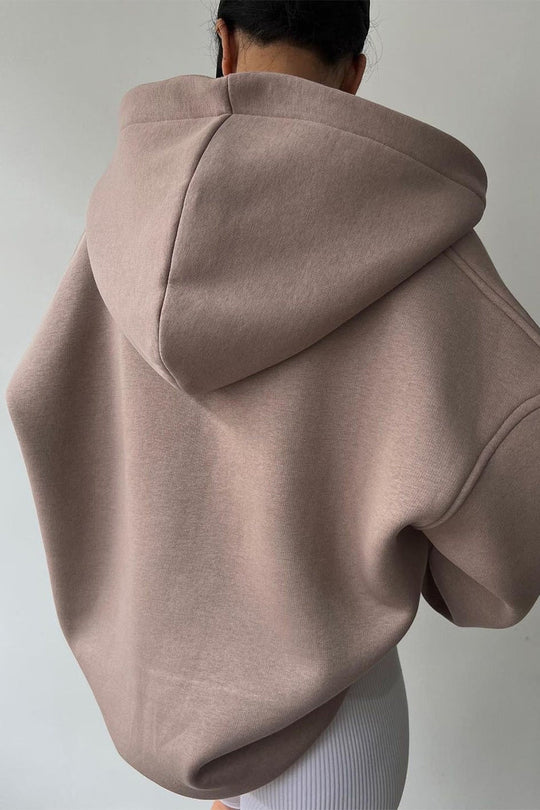Heidi-Mode | Lässige Buchstabendruck Kapuzenkragen Tops - 3 Farben