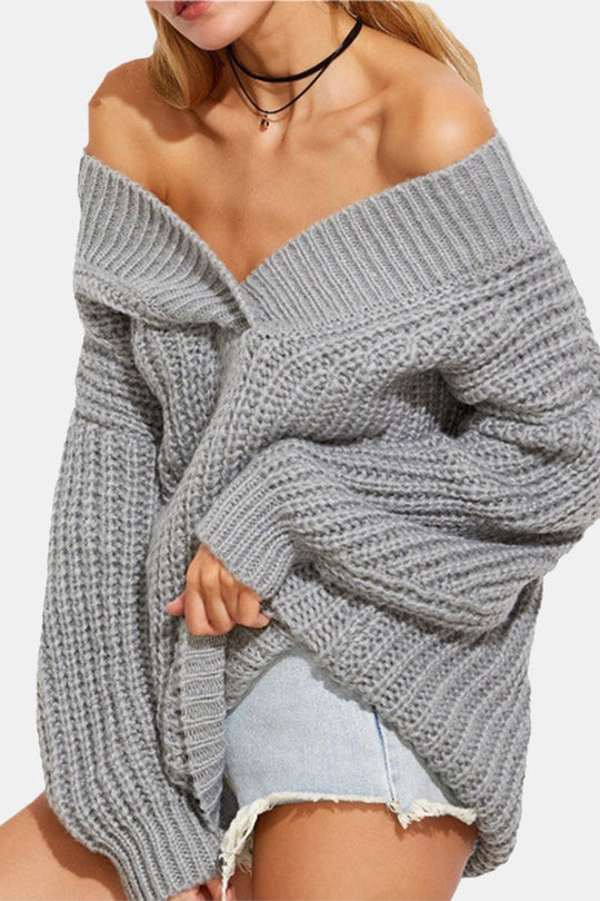 Heidi-Mode | Sexy Casual Einfarbig Patchwork V-Ausschnitt Tops