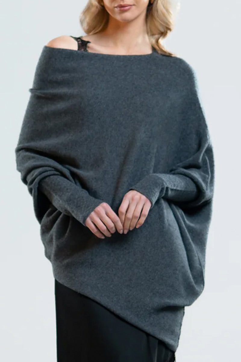 Heidi-Mode | Legere Einfachheit Einfarbige Alte O-Ausschnitt Tops - 10 Farben